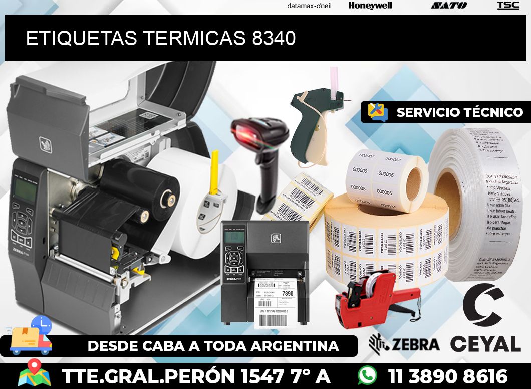 ETIQUETAS TERMICAS 8340