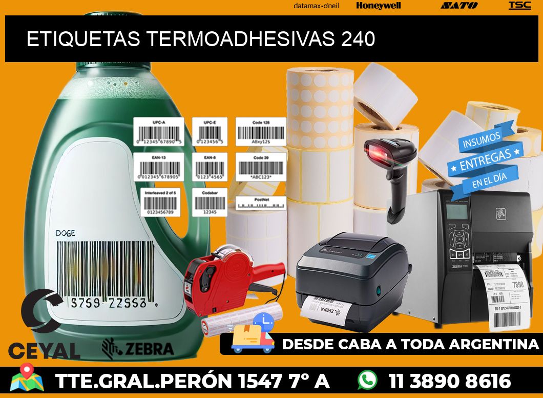 ETIQUETAS TERMOADHESIVAS 240