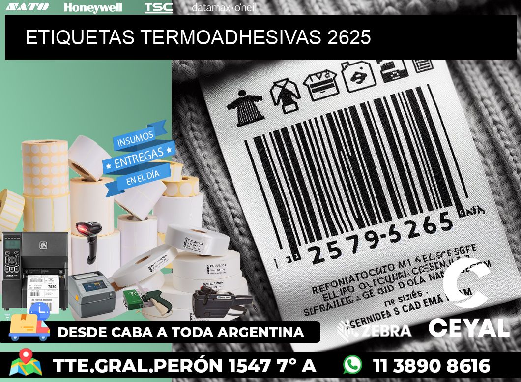 ETIQUETAS TERMOADHESIVAS 2625