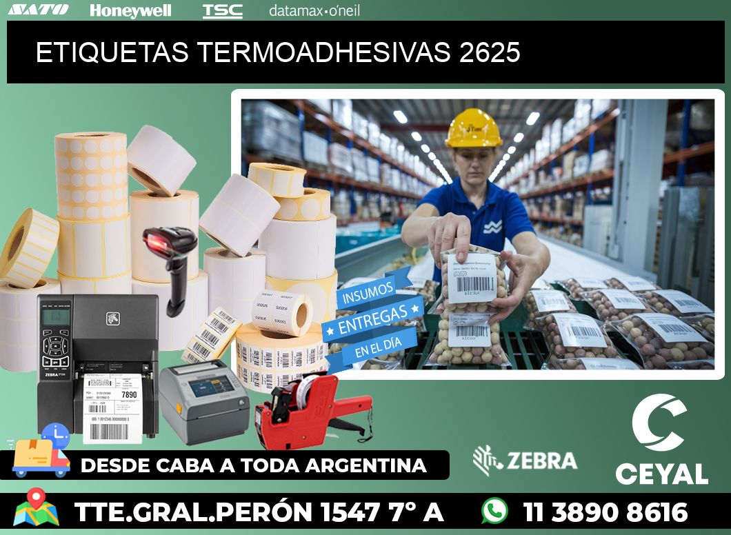 ETIQUETAS TERMOADHESIVAS 2625