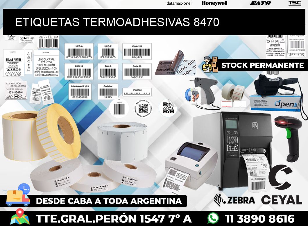 ETIQUETAS TERMOADHESIVAS 8470