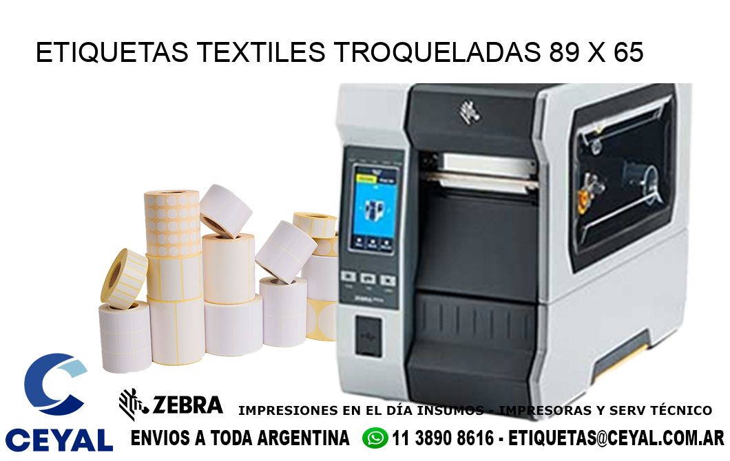 ETIQUETAS TEXTILES TROQUELADAS 89 x 65