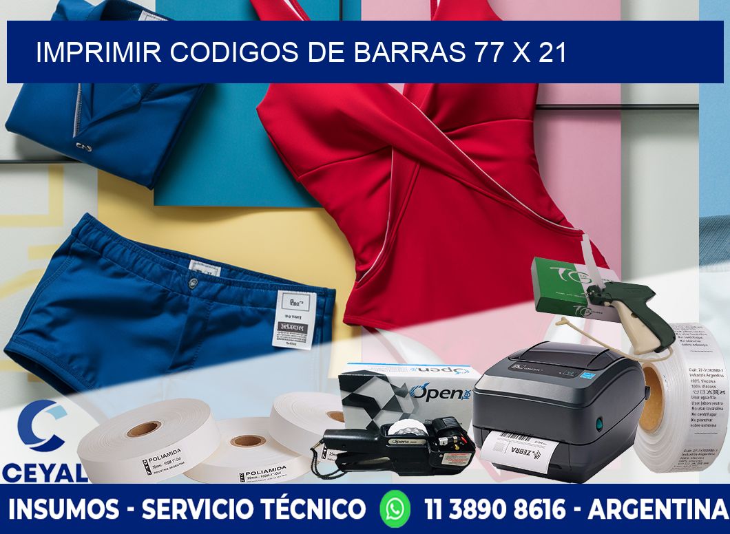 IMPRIMIR CODIGOS DE BARRAS 77 x 21