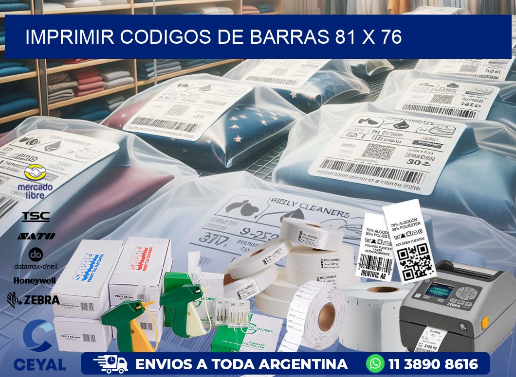 IMPRIMIR CODIGOS DE BARRAS 81 x 76