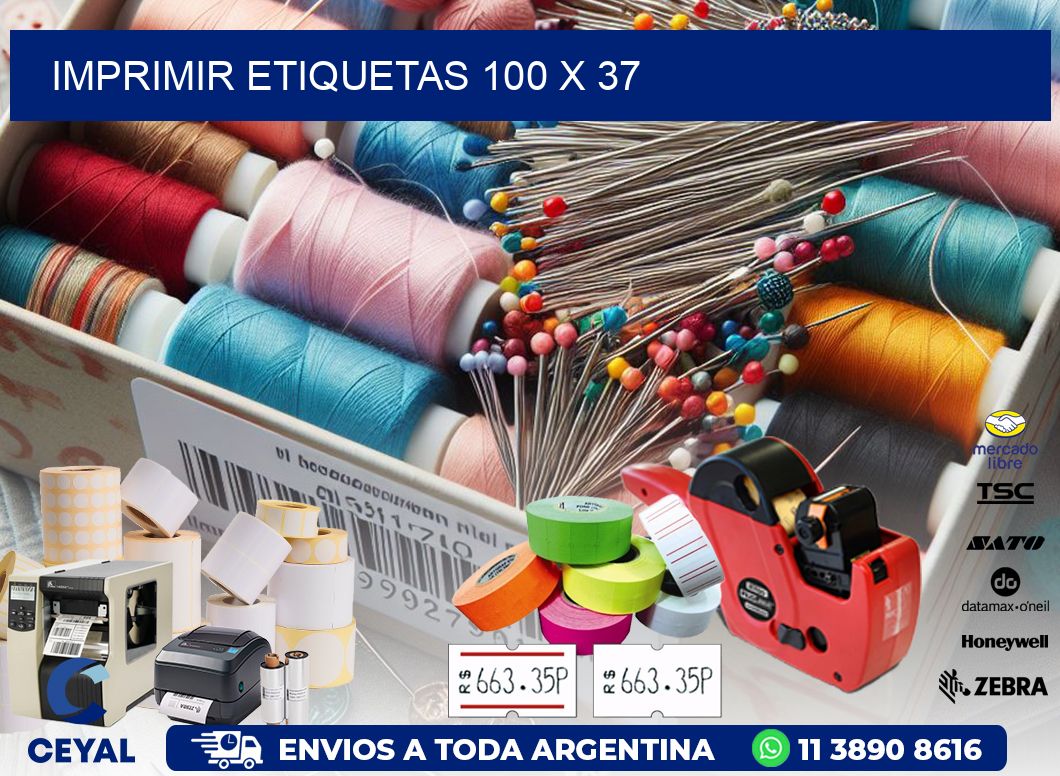 IMPRIMIR ETIQUETAS 100 x 37