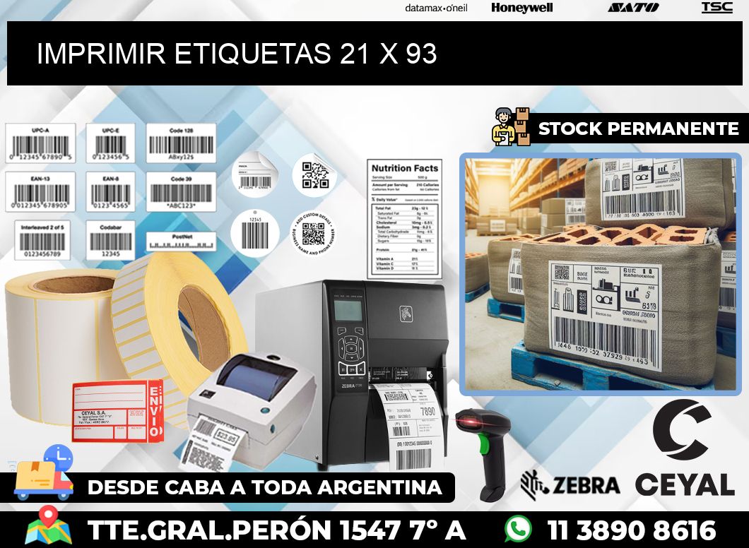 IMPRIMIR ETIQUETAS 21 x 93