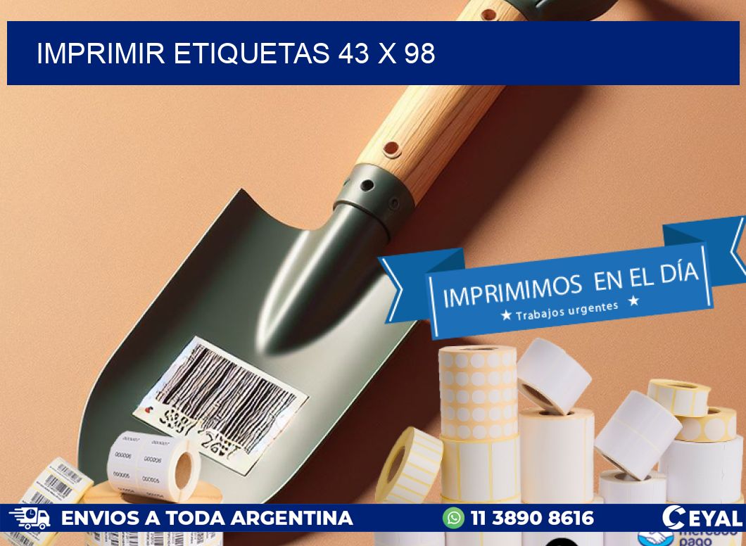 IMPRIMIR ETIQUETAS 43 x 98