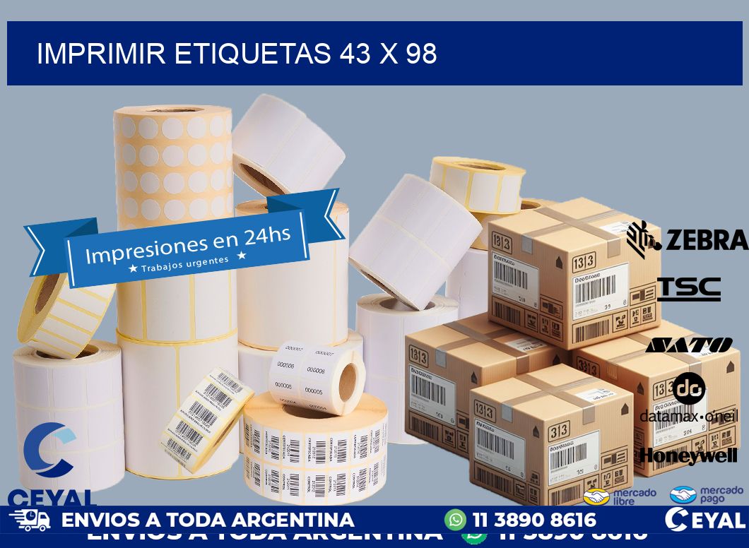 IMPRIMIR ETIQUETAS 43 x 98