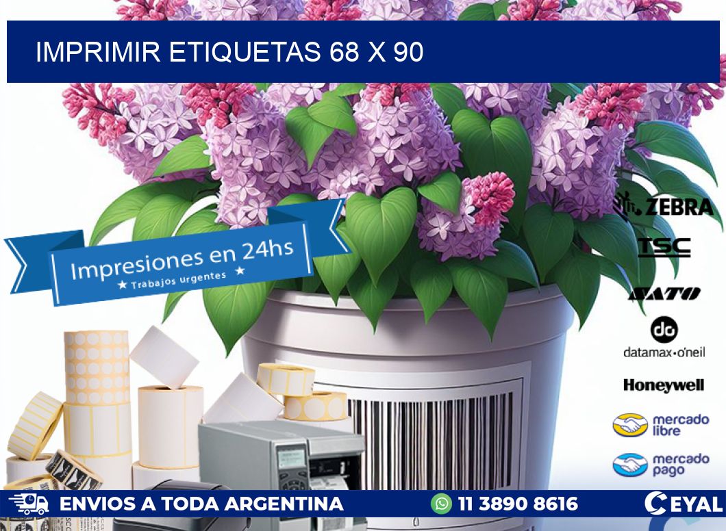 IMPRIMIR ETIQUETAS 68 x 90