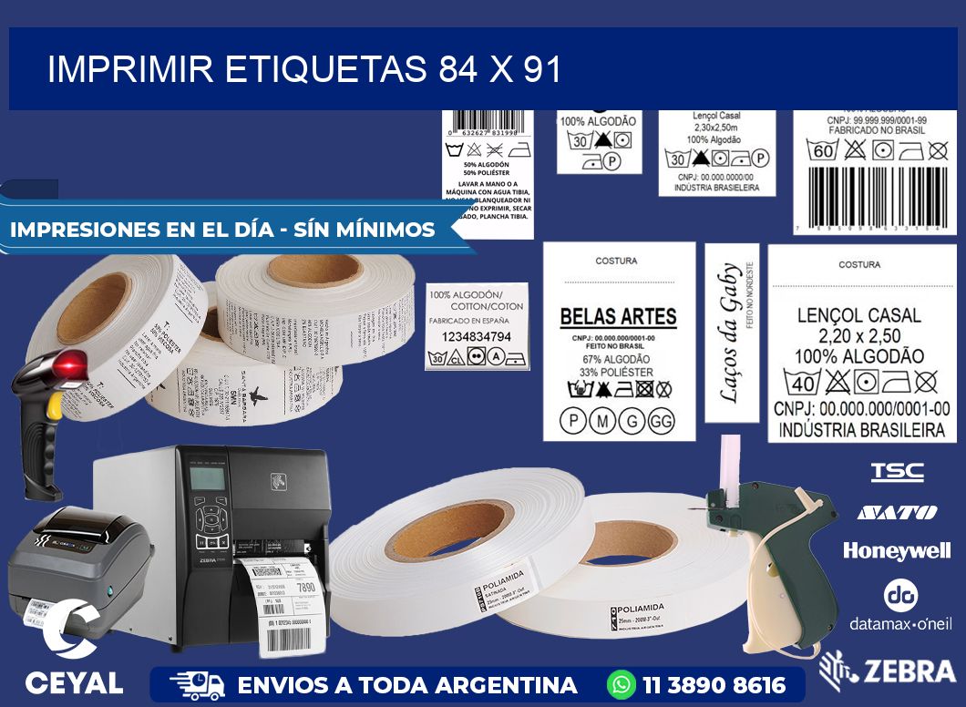 IMPRIMIR ETIQUETAS 84 x 91