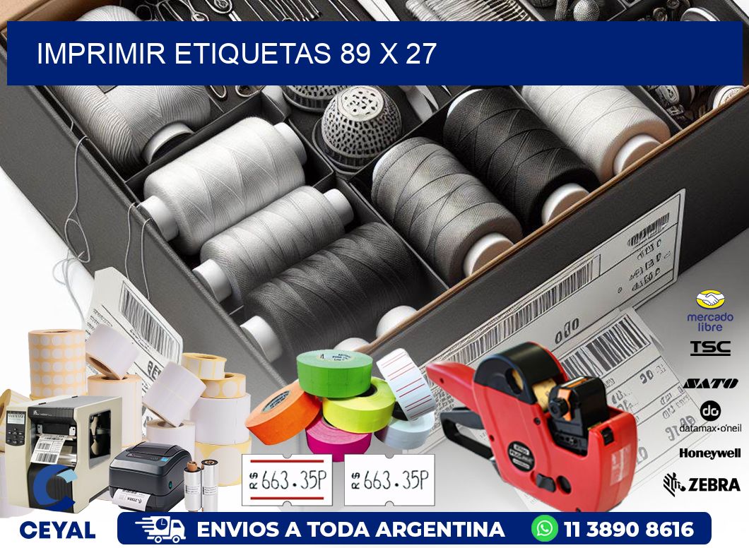 IMPRIMIR ETIQUETAS 89 x 27