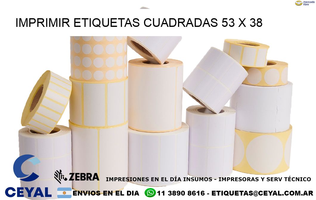 IMPRIMIR ETIQUETAS CUADRADAS 53 x 38