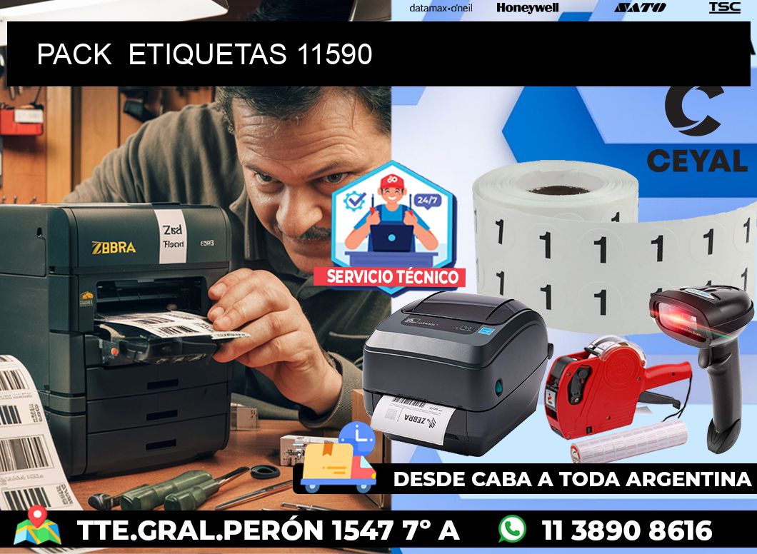 PACK  ETIQUETAS 11590