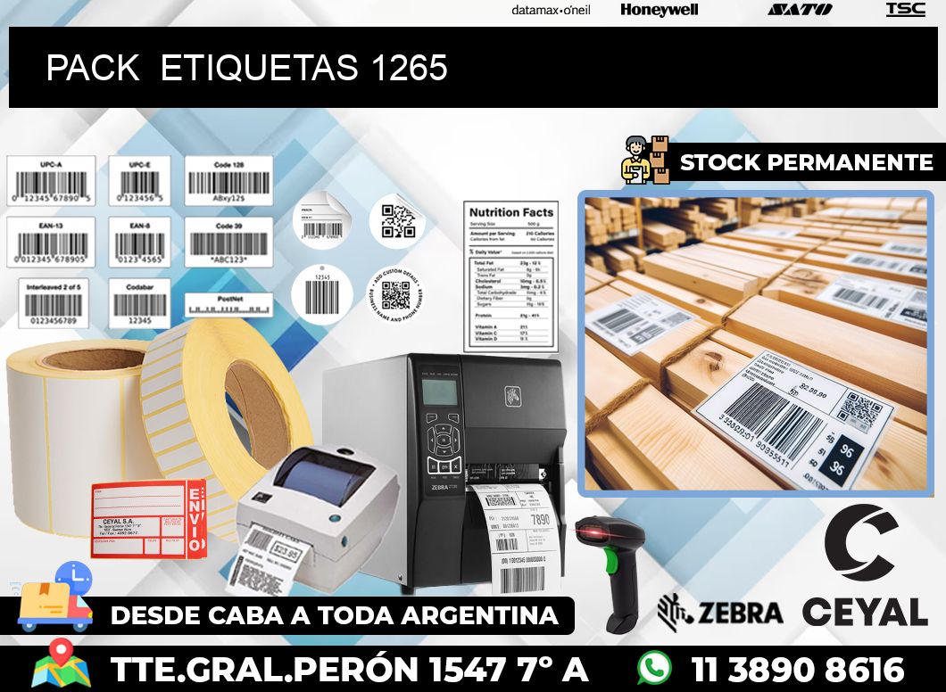 PACK  ETIQUETAS 1265