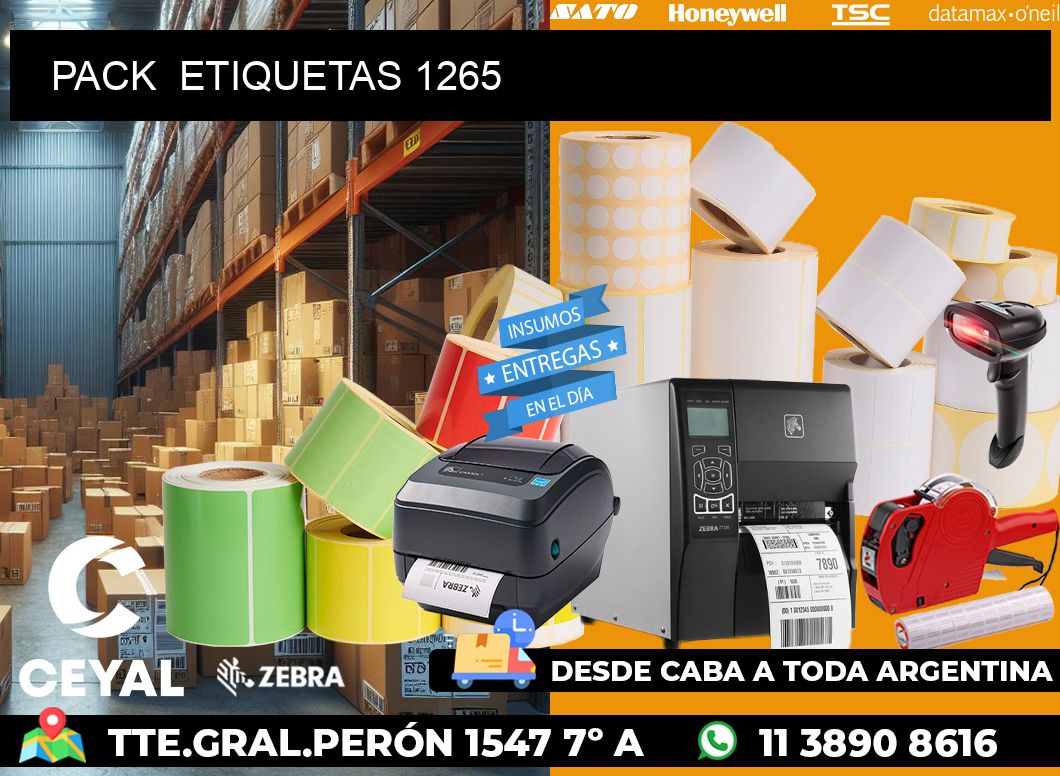 PACK  ETIQUETAS 1265