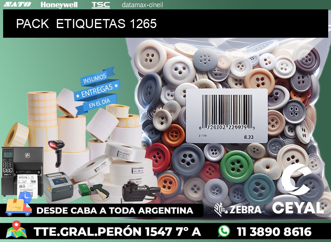 PACK  ETIQUETAS 1265