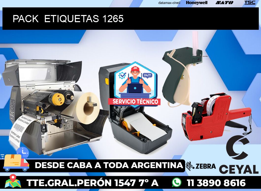 PACK  ETIQUETAS 1265