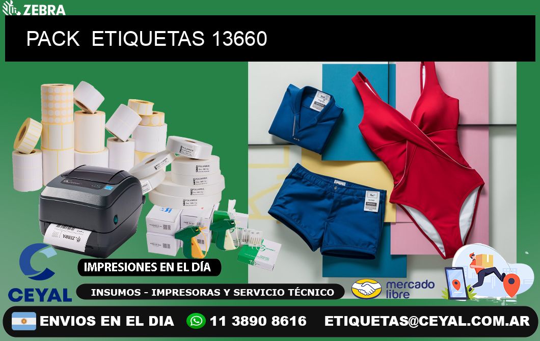 PACK  ETIQUETAS 13660