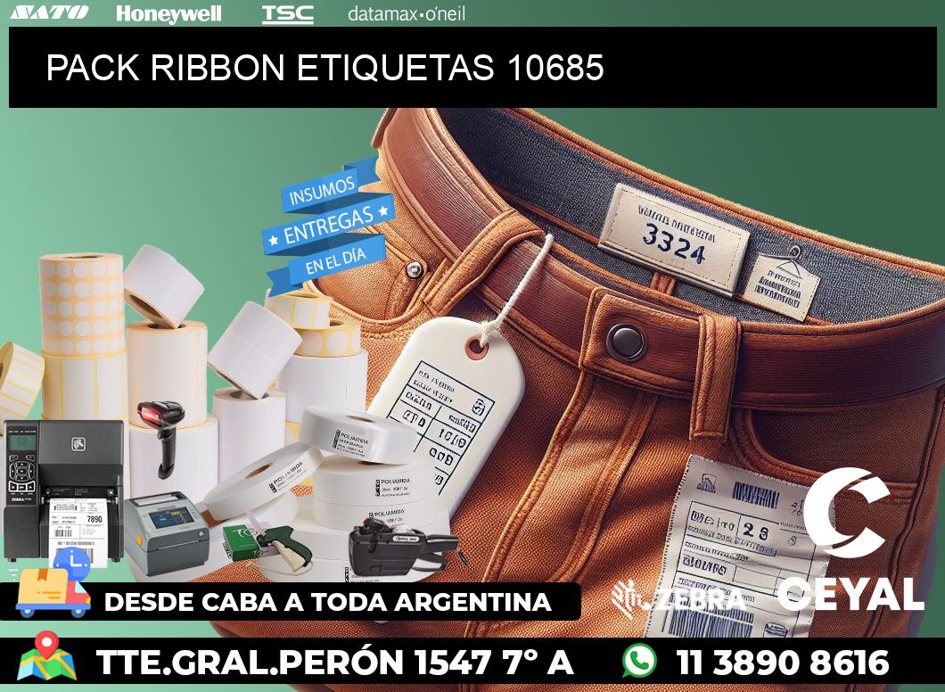 PACK RIBBON ETIQUETAS 10685