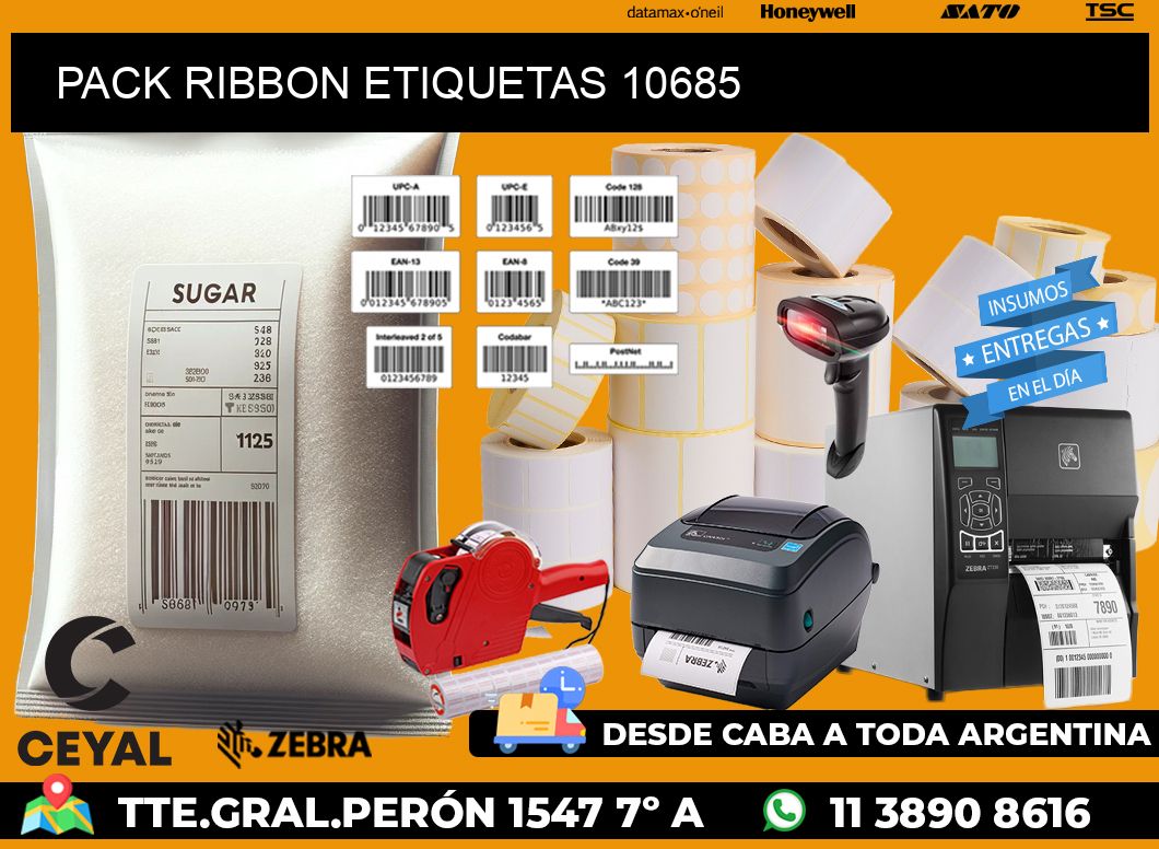 PACK RIBBON ETIQUETAS 10685