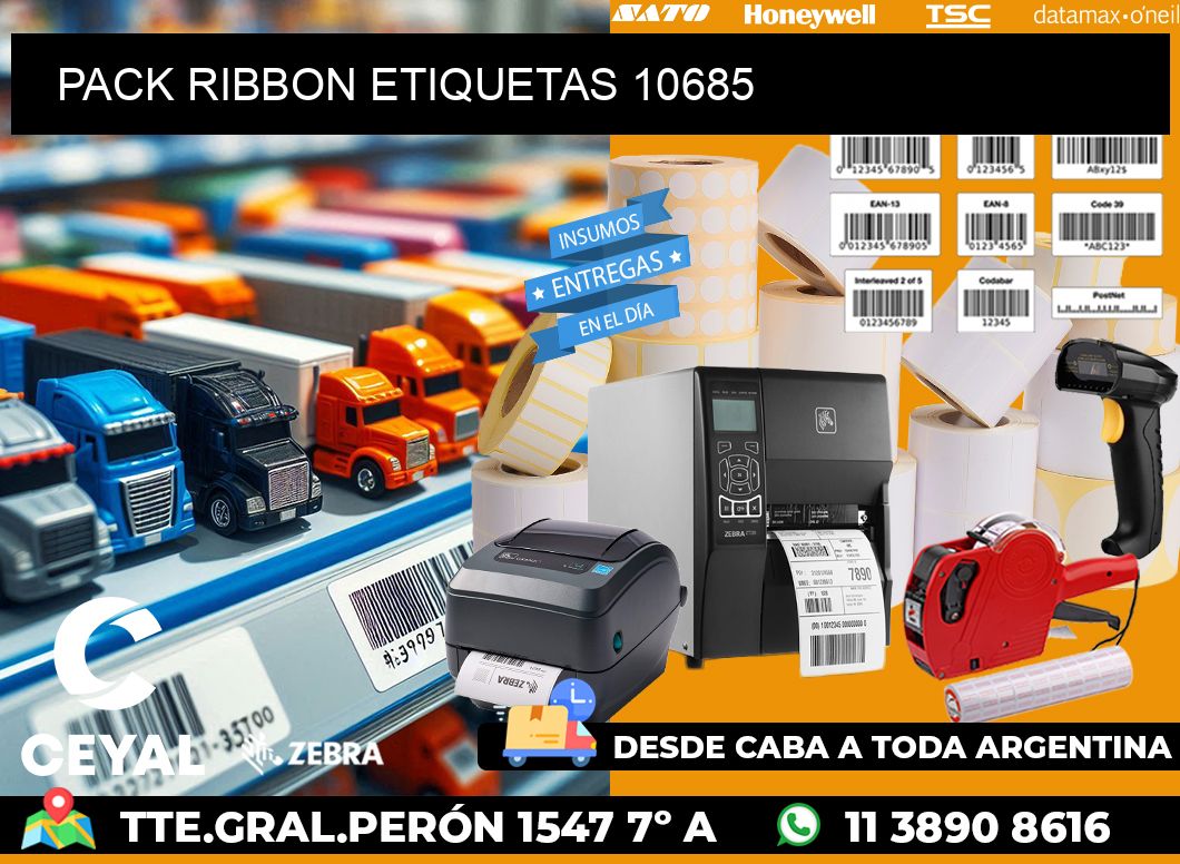 PACK RIBBON ETIQUETAS 10685