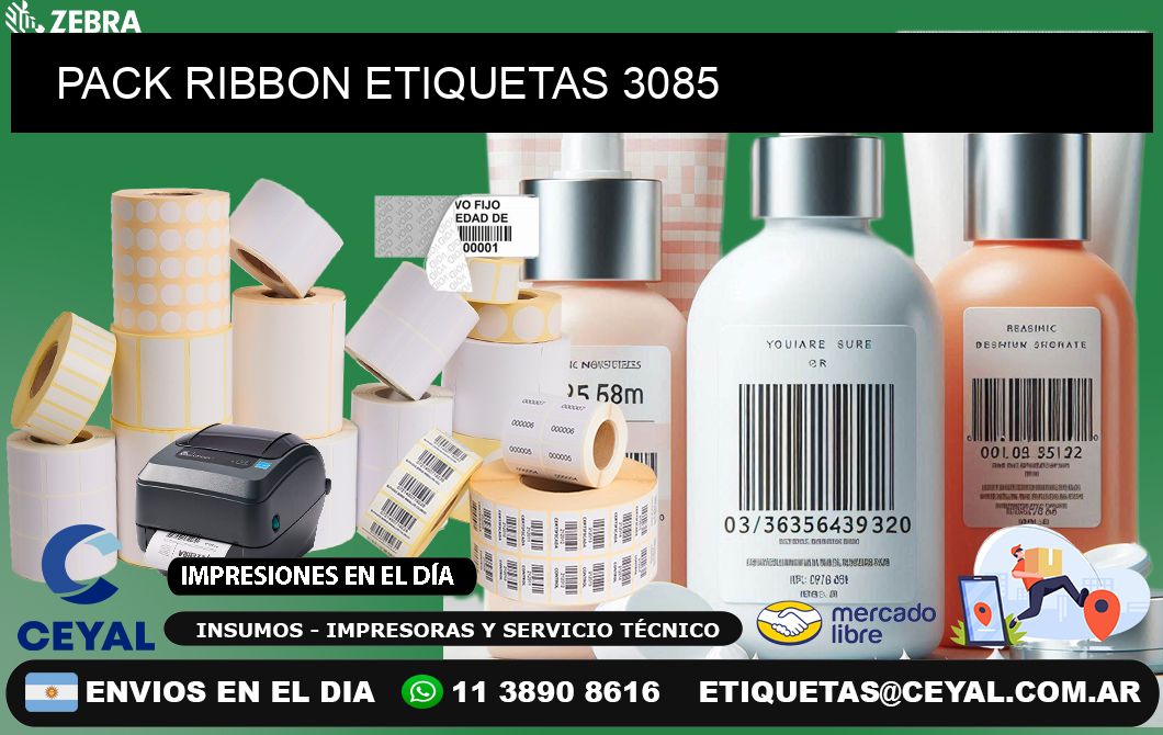 PACK RIBBON ETIQUETAS 3085