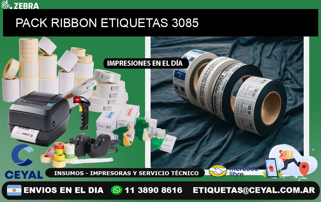 PACK RIBBON ETIQUETAS 3085