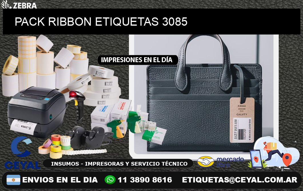 PACK RIBBON ETIQUETAS 3085