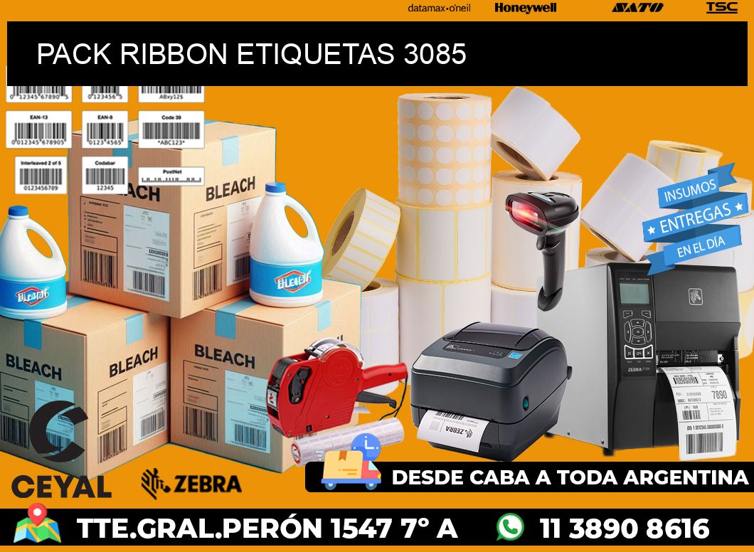 PACK RIBBON ETIQUETAS 3085