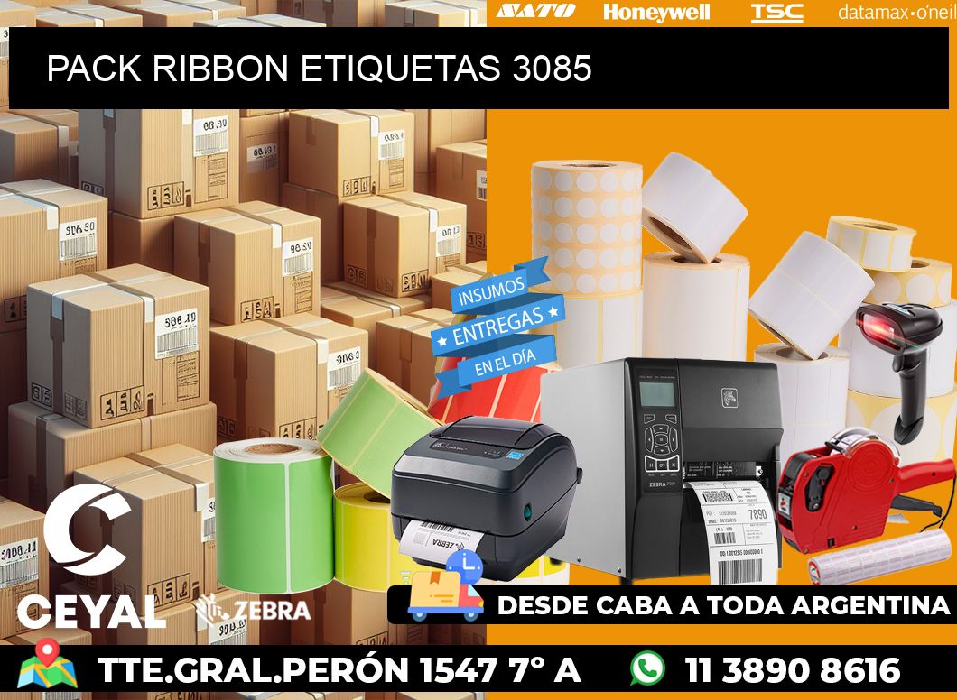 PACK RIBBON ETIQUETAS 3085