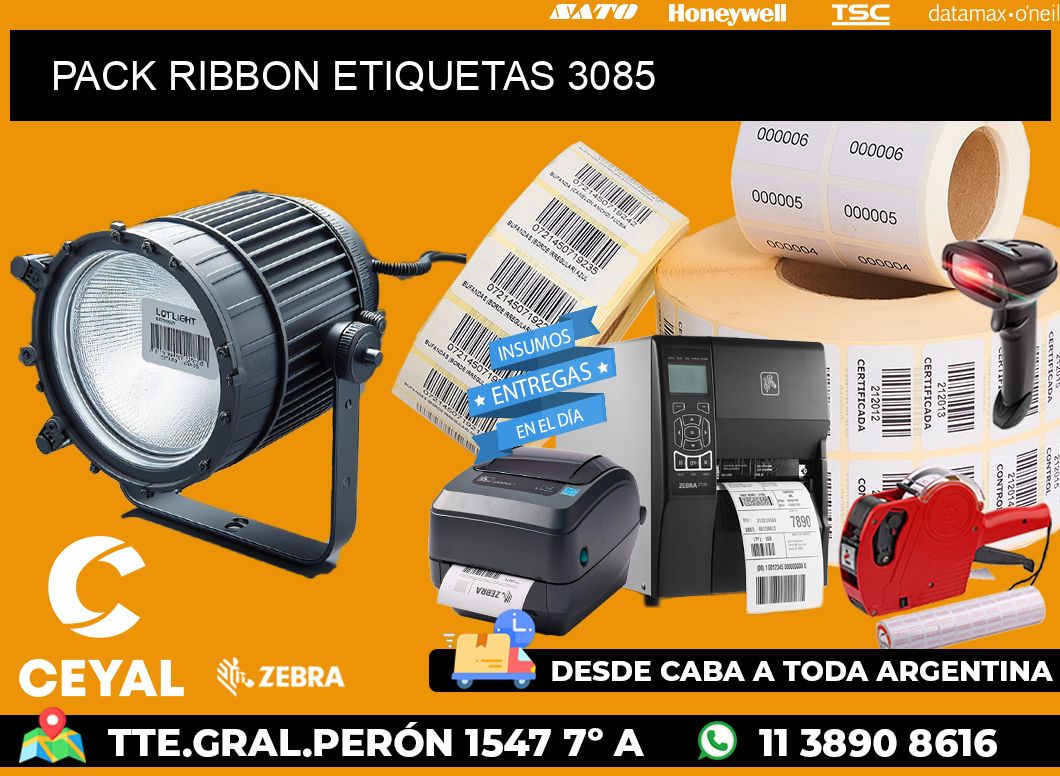 PACK RIBBON ETIQUETAS 3085