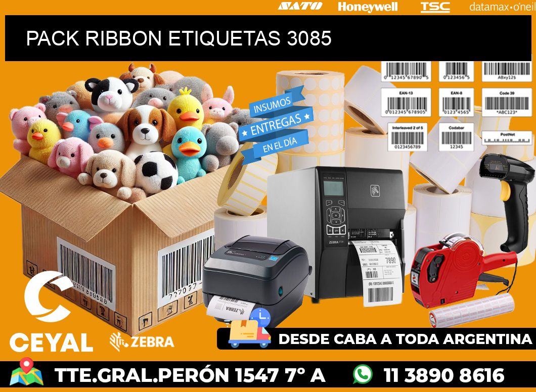 PACK RIBBON ETIQUETAS 3085