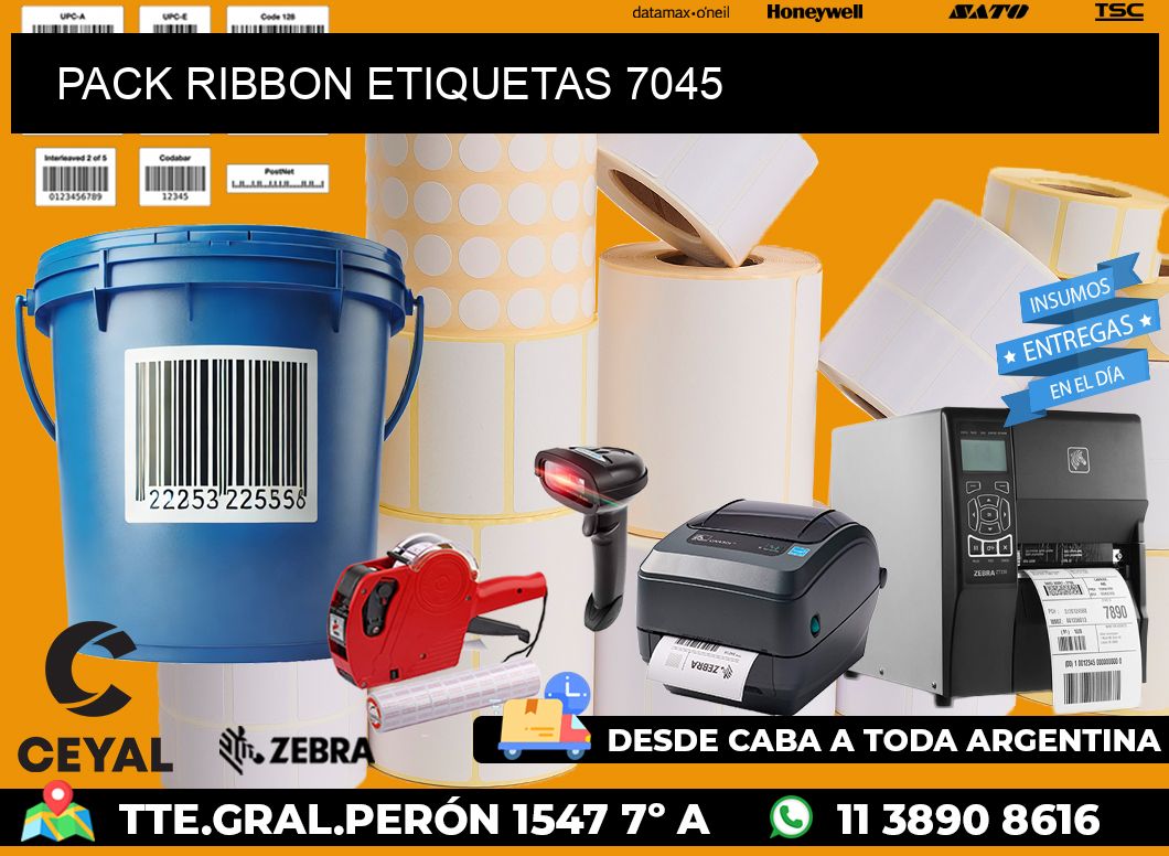 PACK RIBBON ETIQUETAS 7045