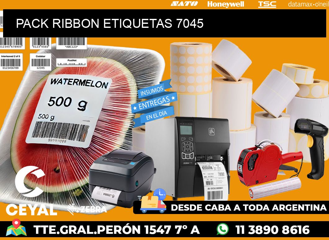 PACK RIBBON ETIQUETAS 7045