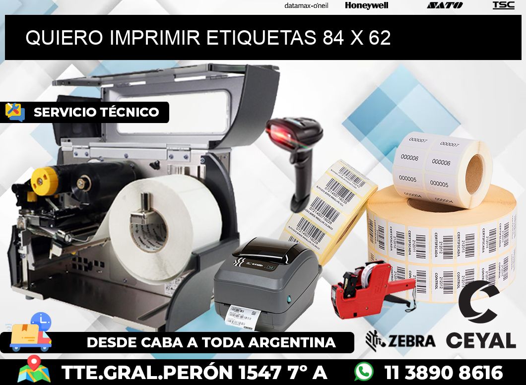 QUIERO IMPRIMIR ETIQUETAS 84 x 62