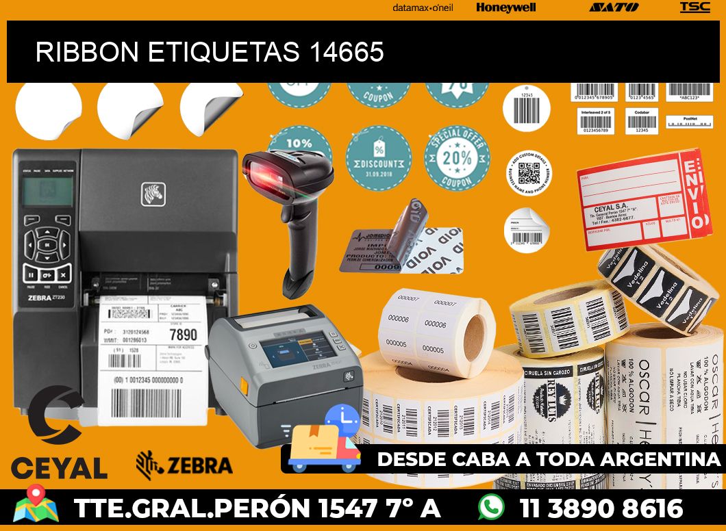 RIBBON ETIQUETAS 14665