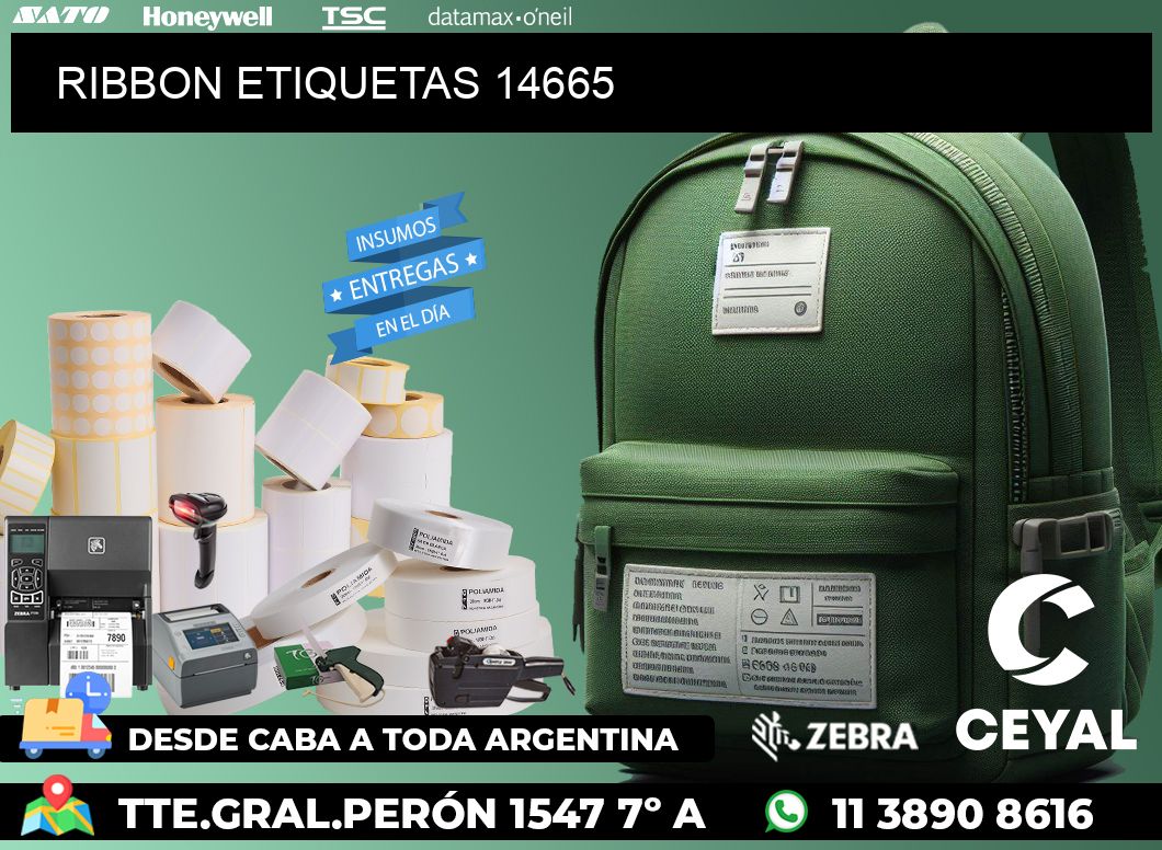 RIBBON ETIQUETAS 14665