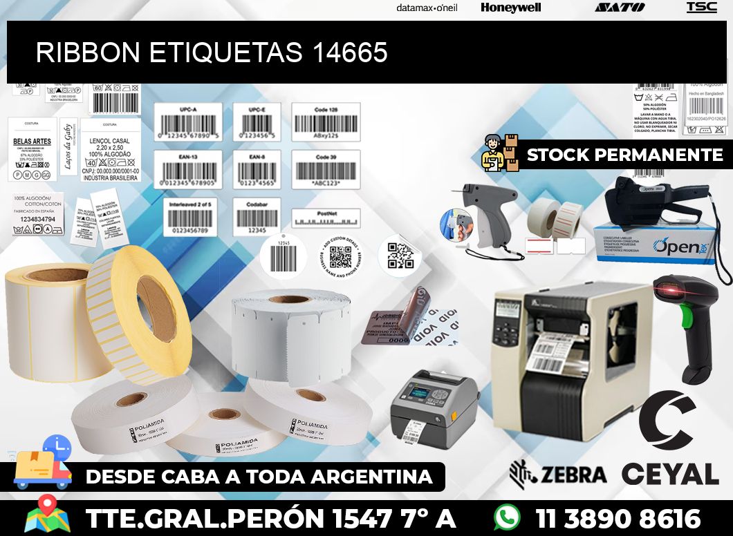 RIBBON ETIQUETAS 14665