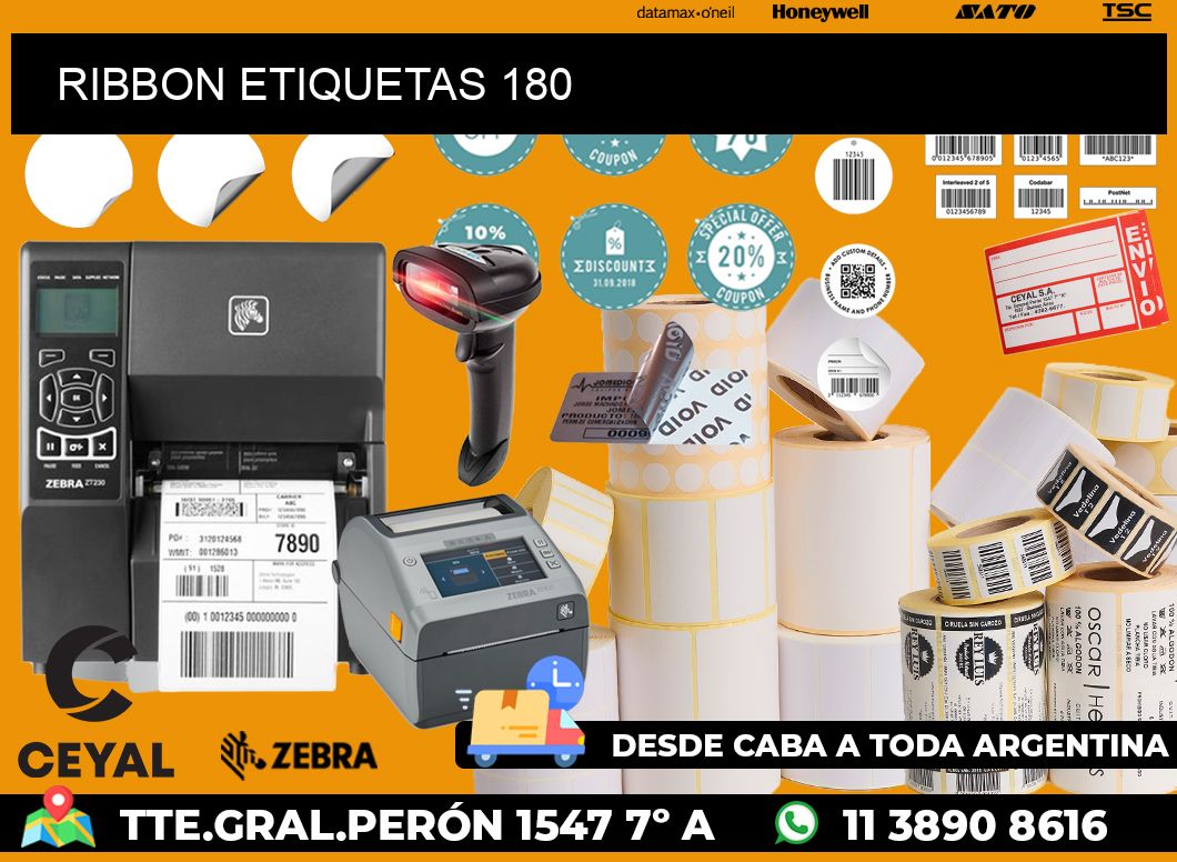 RIBBON ETIQUETAS 180