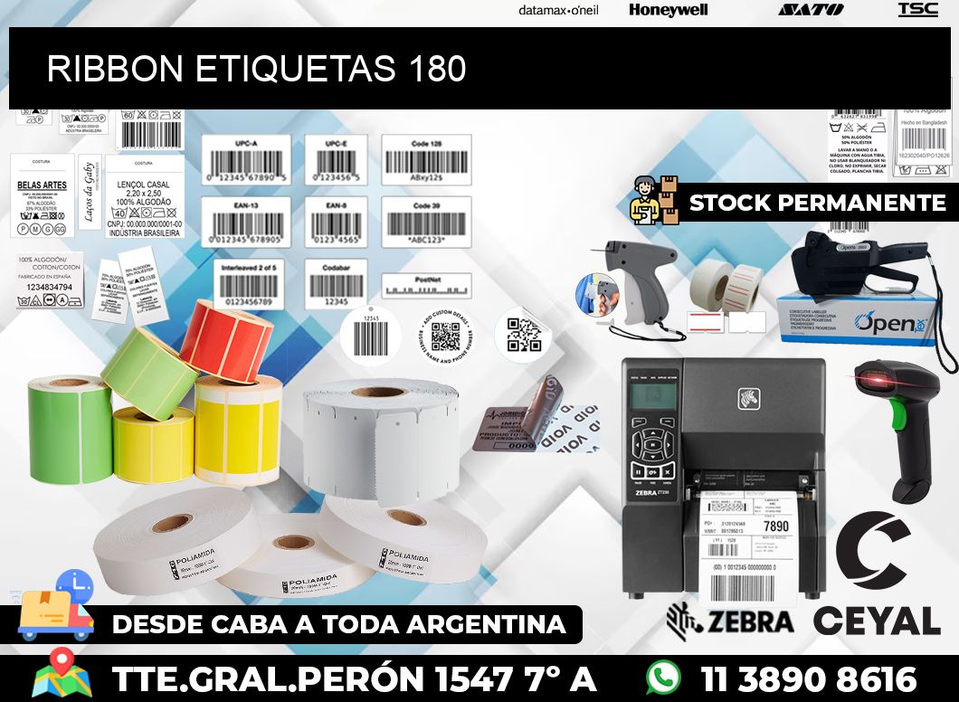 RIBBON ETIQUETAS 180