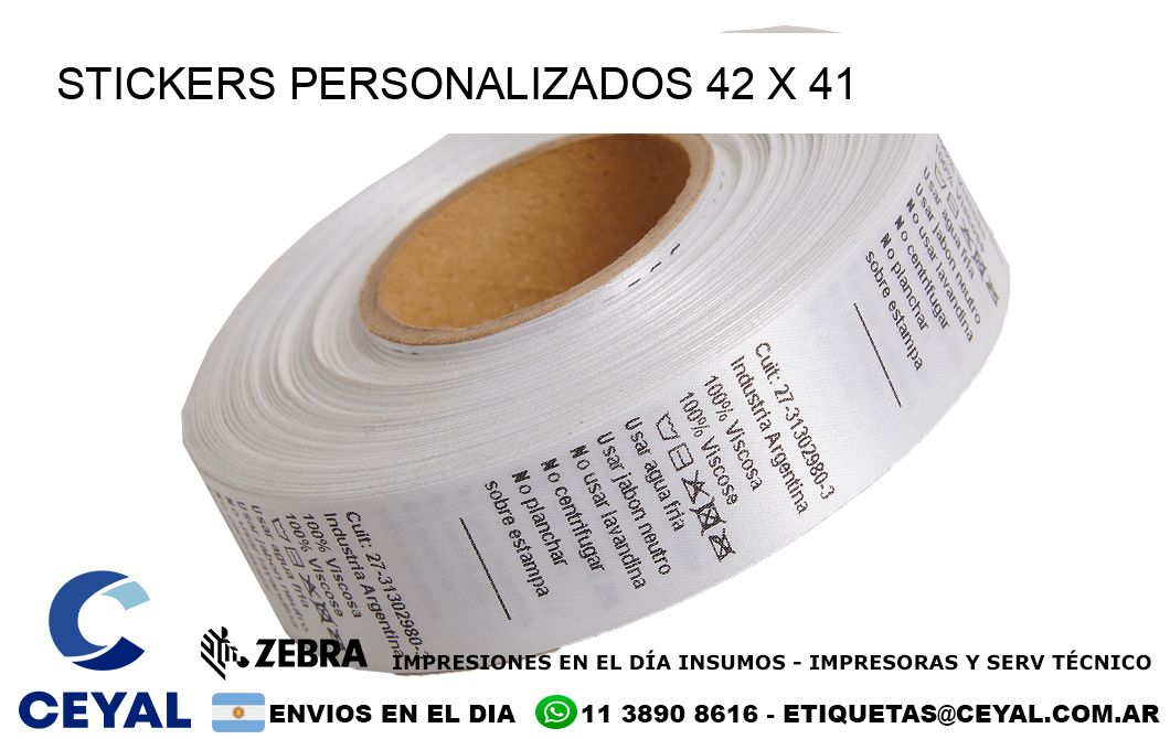 STICKERS PERSONALIZADOS 42 x 41