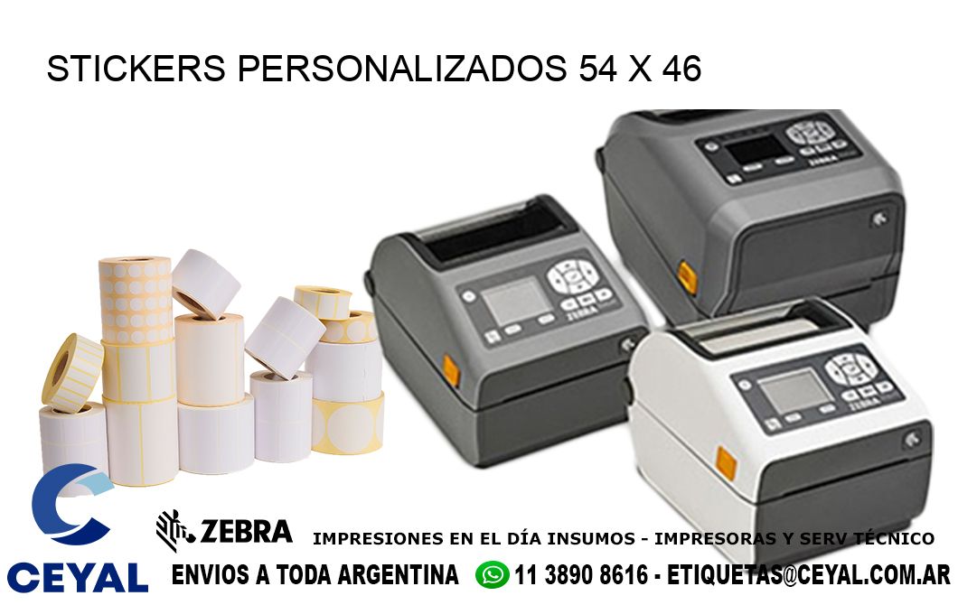 STICKERS PERSONALIZADOS 54 x 46