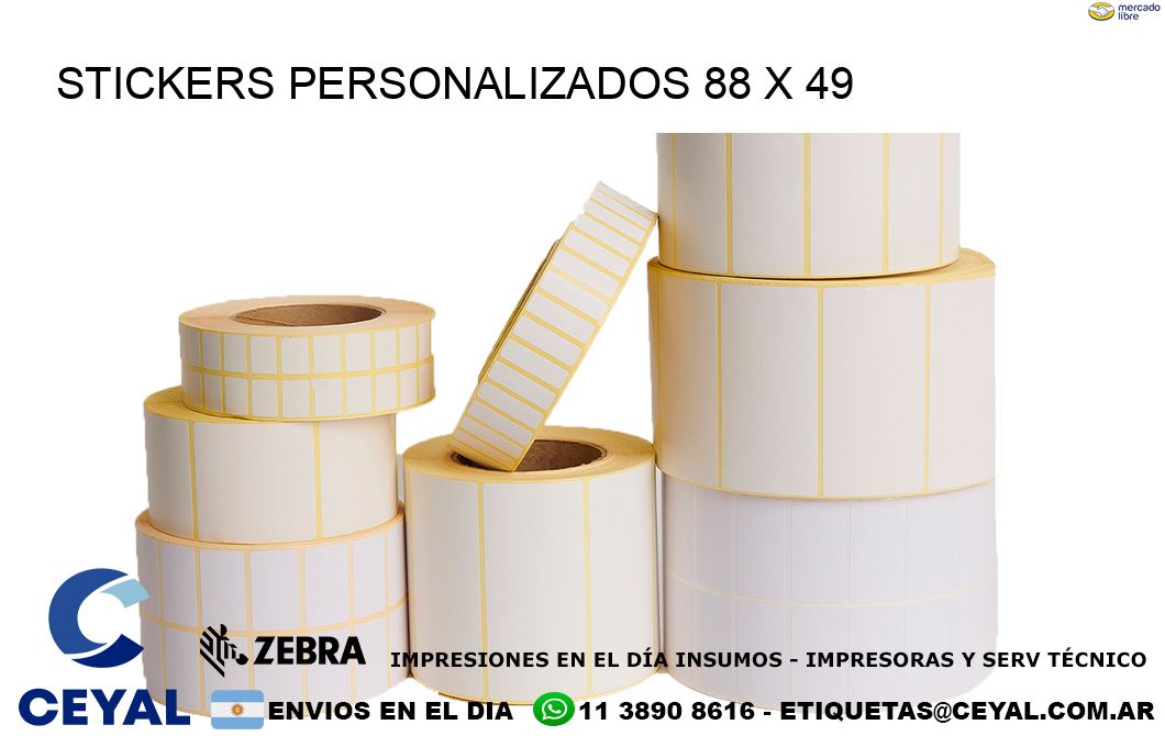 STICKERS PERSONALIZADOS 88 x 49