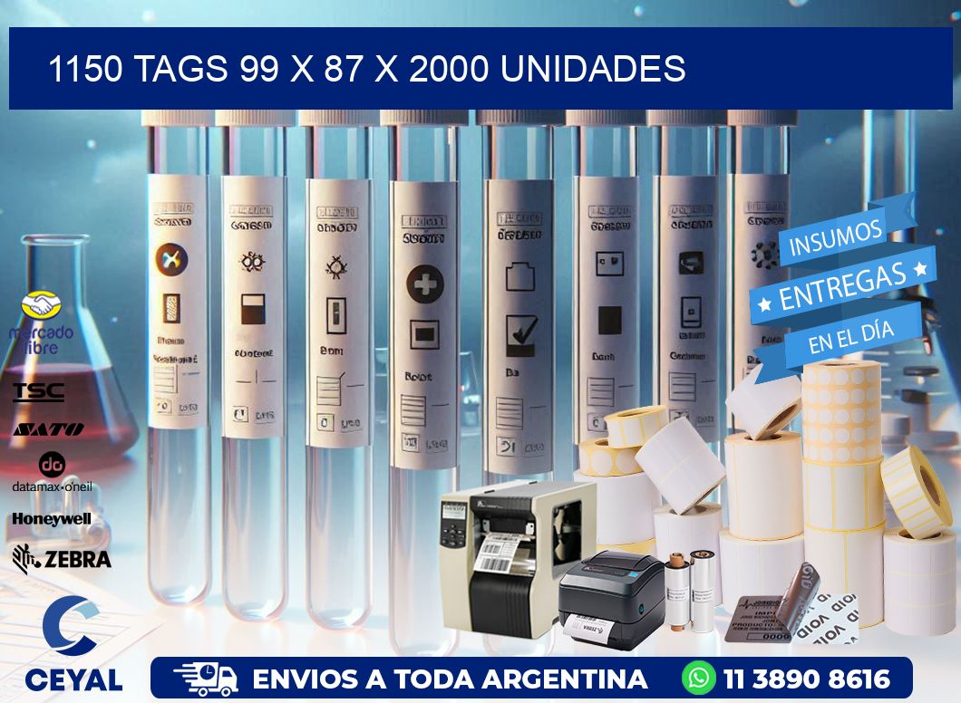 1150 TAGS 99 x 87 X 2000 UNIDADES