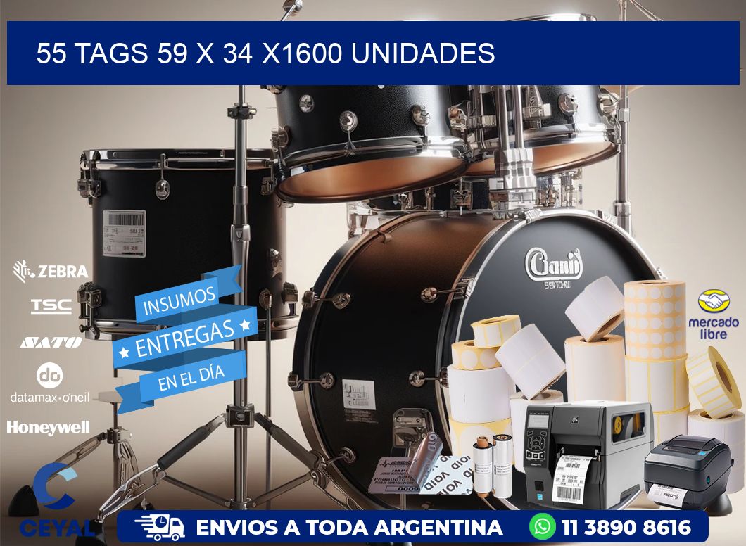 55 TAGS 59 x 34 X1600 UNIDADES