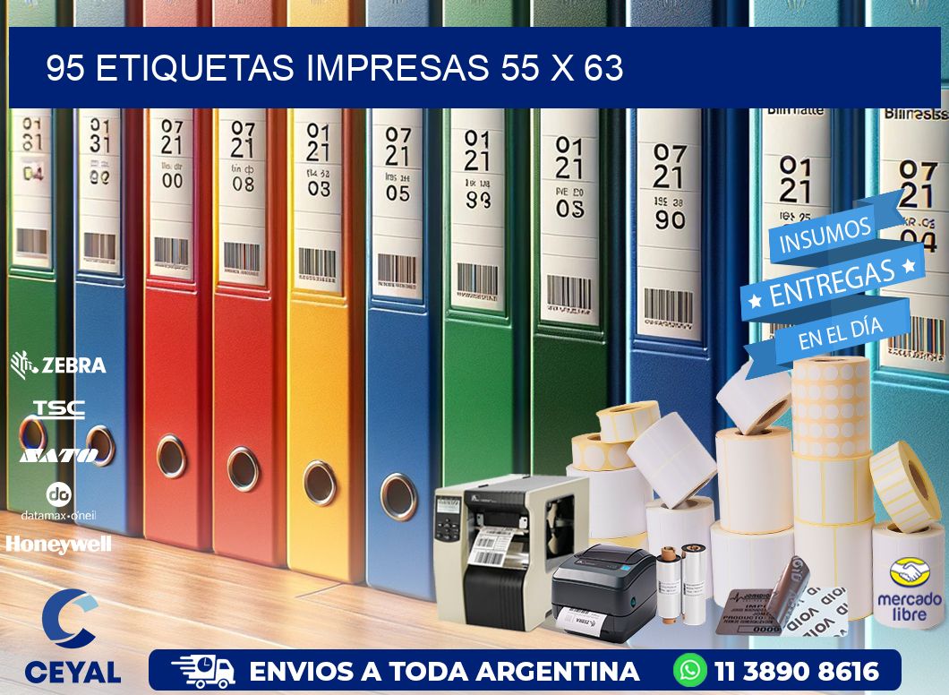 95 ETIQUETAS IMPRESAS 55 x 63