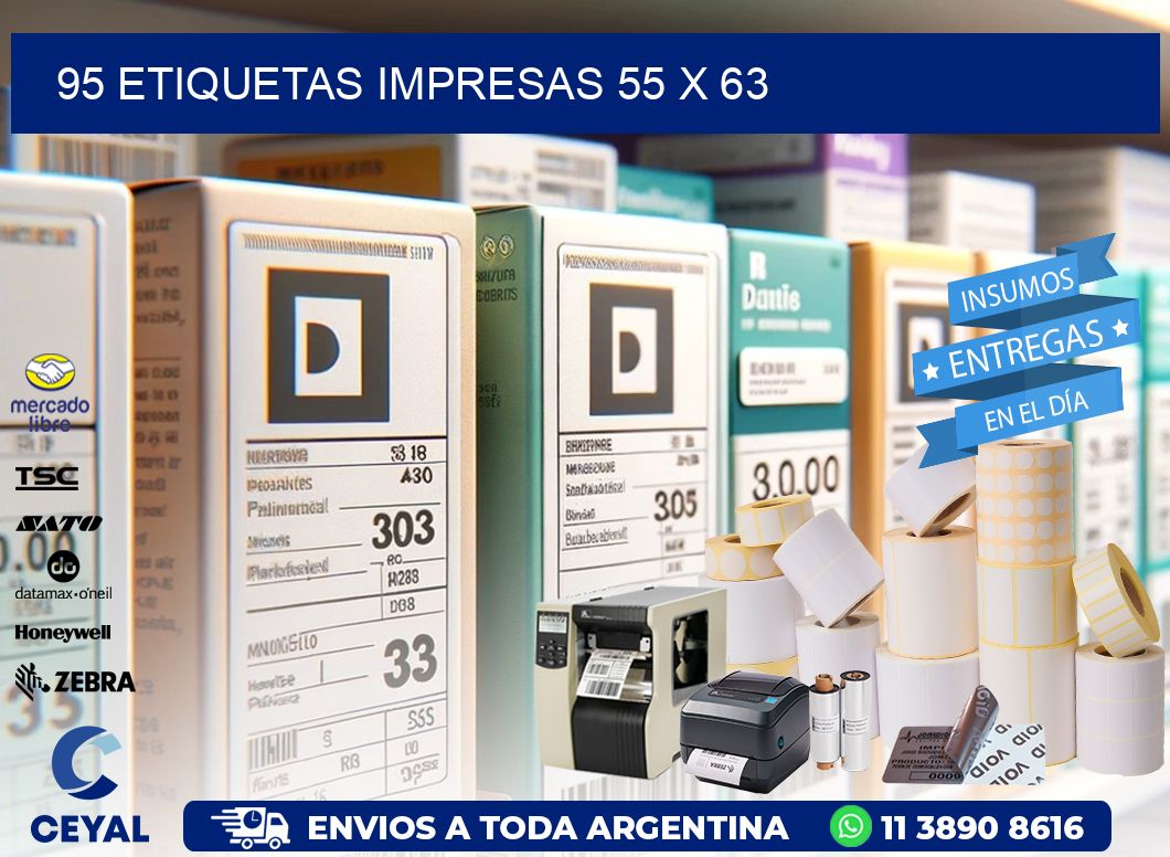 95 ETIQUETAS IMPRESAS 55 x 63