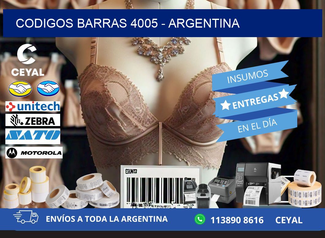 CODIGOS BARRAS 4005 - ARGENTINA