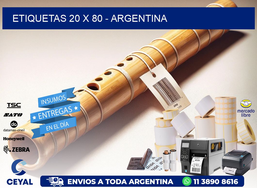 ETIQUETAS 20 x 80 - ARGENTINA