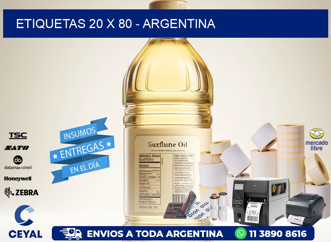 ETIQUETAS 20 x 80 - ARGENTINA